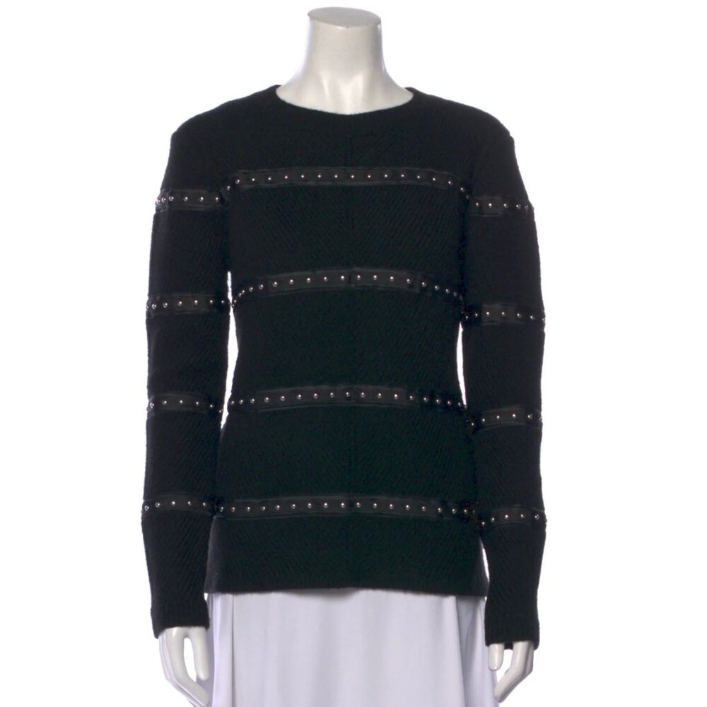 Altuzurra Virgin Wool Sweater / Silver Studded Accents / Sz. S